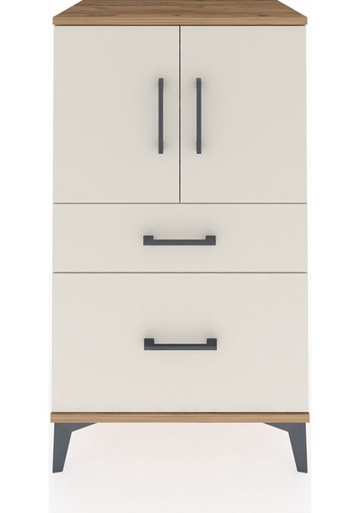 Hyperion Komodin 2 Raflı 2 Çekmeceli 2 Kapaklı 60x44x106 Çam-aytaşı Atlas Çam