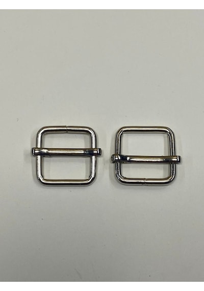 Karantuhafiye Çanta Sürgüsü / Ayar Tokası / 2 Li Set / 2 Cm Gümüş Renkli Çok Renkli