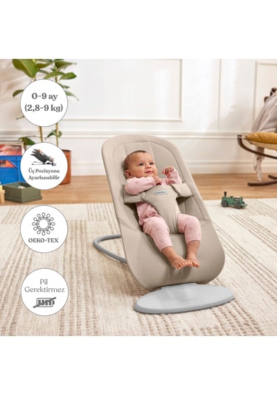 Babybjörn 2 Li Set Begin Ana Kucağı & Kanguru Hold Woven Sand Grey