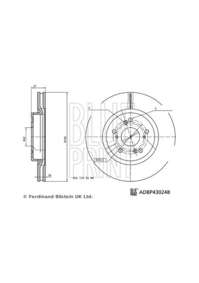 Blue Print Adbp430248 Fren Diski Byd Atto 3 By 13781672