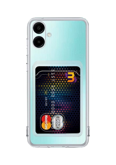 Samsung Galaxy Uyumlu A06 Kılıf Kart Şeffaf Silikon - Şeffaf Renk