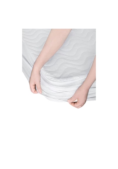 Altın Karma Kapitoneli Sıvı Geçirmez Fitted Alez 220x200 Cm Çift Kişilik Alez Beyaz