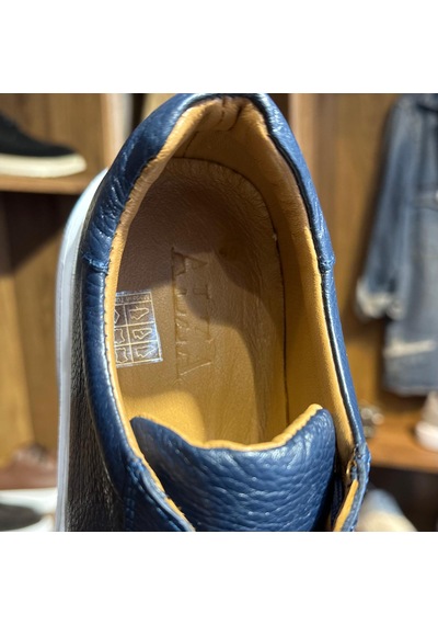 Alza %100 Hakiki Deri Erkek Sneaker Günlük Rahat Ve Şık Ayakkabı - Lacivert