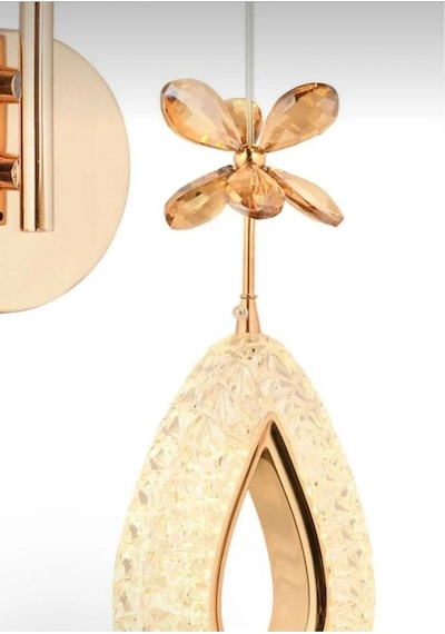 Candela Model Gold Kaplama Oturma Yatak Mutfak Çocuk Odası Duvar Led Pilli Aplik Gold