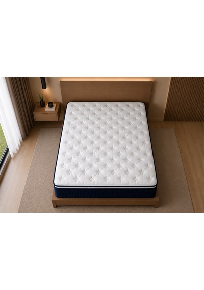 Blue Diamond Full Ortopedik Bonel Yaylı Yatak 27 Cm Tek Ve Çift Kişilik Beyaz