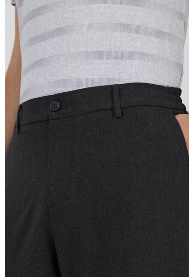 İmza Koyu Antrasit Esnek Yandan Cepli Casual Standart Fit Jogger Pantolon 1003250119 Koyu Antrasit