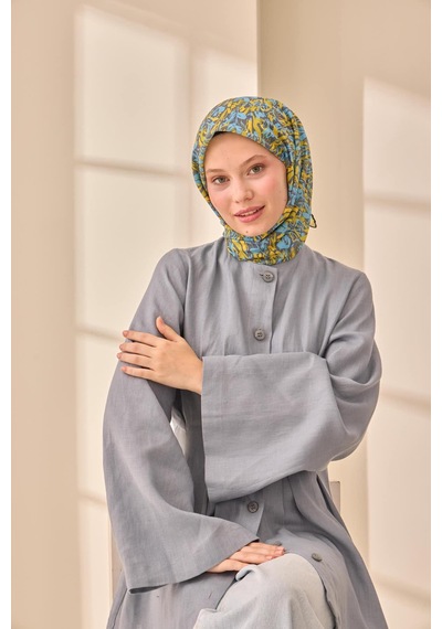 Silk Home Soft Eşarp 73091-20 Füme, Sarı, Bebe Mavi