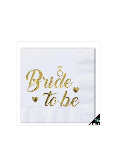 Bride To Be Peçete, 16 Adet - Altın