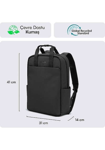 Mack MCE-1521 15.6" Nova Eco Laptop Sırt Çantası Siyah
