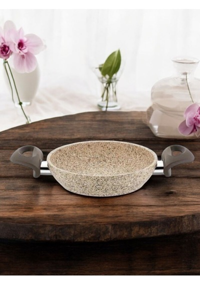 Falez Creamy Granit Tava Sahan 18 Cm siyah