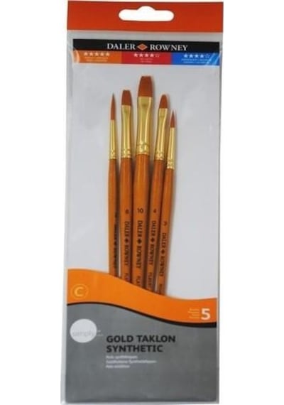 Daler Rowney Simply Gold Taklon Synthetic Fırça Seti Kod 501