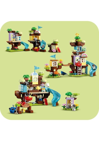 LEGO® DUPLO® 3’ü 1 Arada Ağaç Ev 10993 - 3 Yaş ve Üzeri için Yaratıcı Oyuncak Yapım Seti (126 Parça)
