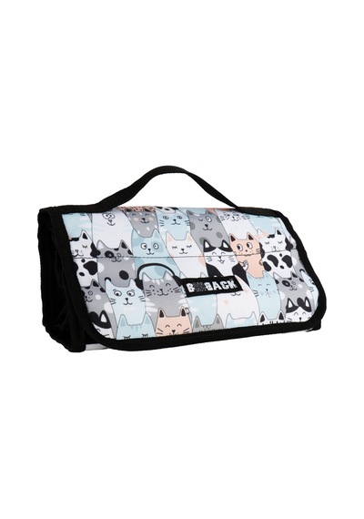 Multi Kalem Kutusu 4 Şeffaf Fermuarlı Bölüm Roll Case Cats Karışık