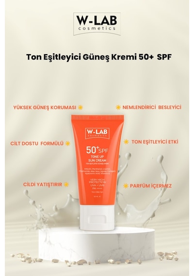 W-Lab Cosmetics Ton Up Güneş Kremi 50 Ml