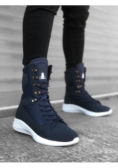 Boa Ba0600 Bağcıklı Lacivert Yüksek Taban Boksör Unisex Postal Bot