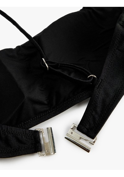 Koton Taşlı Bralet Bikini Üstü Siyah 6sak10167mm