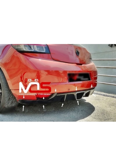 Renault Megane 3 Coupe Arka Difüzör Rs Görünüm Fiberglass Boyasız