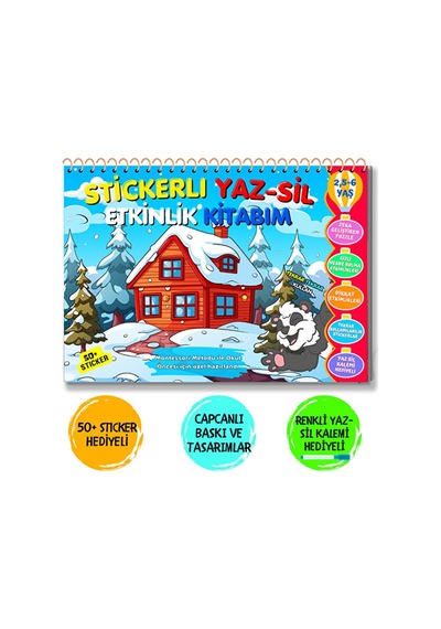 Tekrar Kullanılabilir Stickerlı Yaz-sil Etkinlik Kitabım 2. Kitap