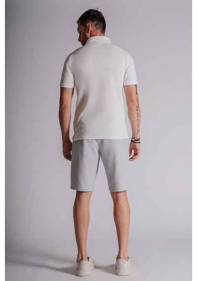 Braccas Erkek Yandan Cepli Klasik Bel Slim Fit Chino Şort Gri Gri