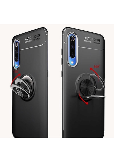 Xiaomi Mi 9 Lite Kılıf Yüzüklü Magnetli Ravel Case