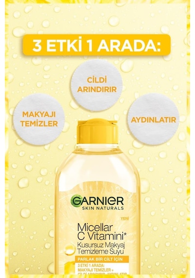 Garnier Micellar C Vitamini Makyaj Kusursuz Temizleme Suyu 400 ML