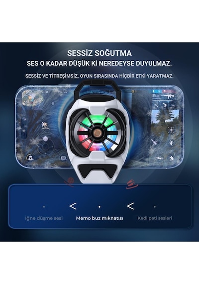 Coofbe 4500 Rpm Turbo Fan Yarı İletken Soğutma Levhası Telefon Soğutucu Radyatör Tüm Telefonlara Uyumlu