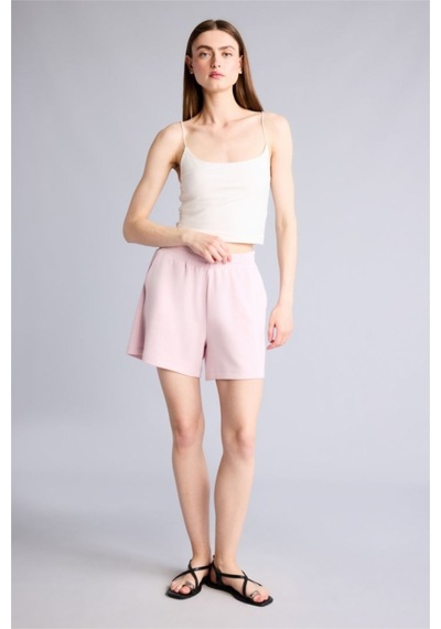 Defacto Relax Fıt Elastik Bel Açık Pembe Bermuda Şort H0575ax26smpn38 Pembe-pn38