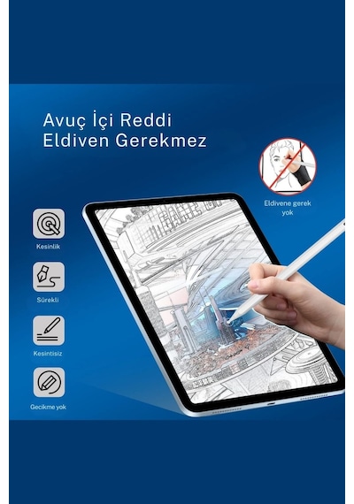 Apple Uyumlu iPad  M4/m3/m2/a17 Air Pro Manyetik Şarj Olabilen Pencil Pro Dokunmatik Tablet Kalemi