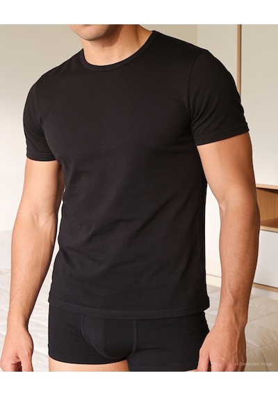 Bolero Erkek Penye Fanila Pamuk T-shirt Siyah M94