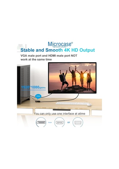 Displayport To Hdmı + Vga Kablo Port Çevirici Dönüştürücü- Al4809