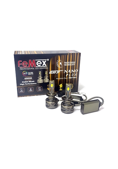 Femex Gt Nano Plus Csp Lumıled Royal Chipset Radyatör Soğutmalı H7 Led Xenon Led Headlight