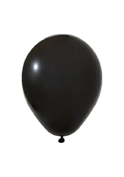 20 Adet 5 İnç 13 Cm Pastel Siyah Balon Doğum Günü Süsleme Siyah