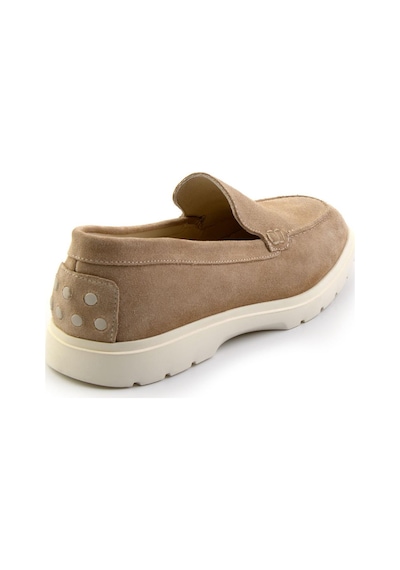 Bambi Bej Hakiki Deri Erkek Loafer Ayakkabı E01087112702 Bej
