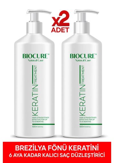Kıvırcık Dalgalı Ve Hacimli Saçlar Için Saç Düzleştirici Keratin Bakımı Brezilya Fönü 500ml X 2 Adet