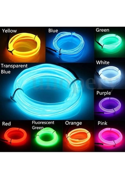 Araç Içi Işıklı Beyaz Ip Neon