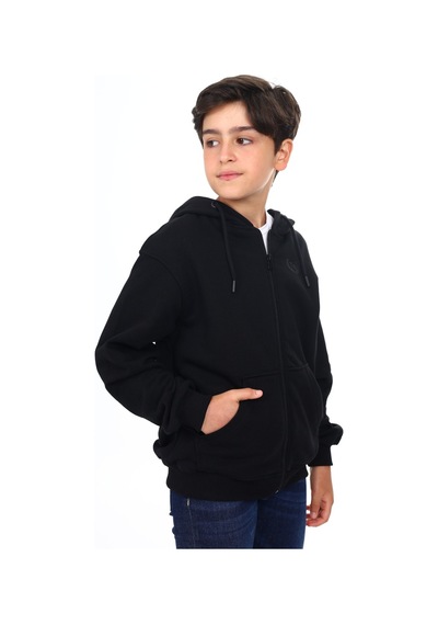 Toontoy Kids Toontoy Erkek Çocuk Kapüşonlu Fermuarlı Cepli Düşük Omuz Baskılı Örme Hırka - 3 İplik Şardonsuz Siyah Toontoy Kids Toontoy Erkek Çocuk Kapüşonlu Fermuarlı Cepli Düşük Omuz Baskılı Örme Hırka - 3 İplik Şardonsuz Siyah