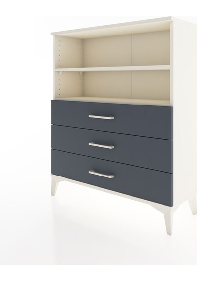 Arges Şifonyer 2 Raflı 3 Çekmeceli 88x30x106 Aytaşı-antrasit Aytaşı