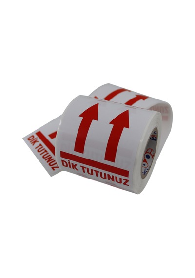 Dik Tutunuz Etiketi 70mm X 80mm Ruloda 250 Adet Kuşe Rulo Etiket