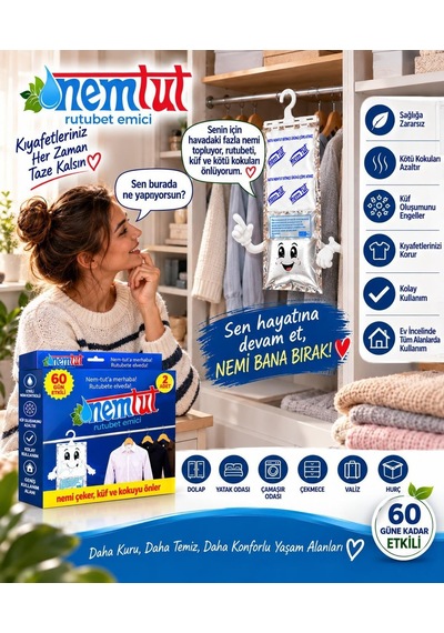 Nem Alıcı Rutubet Emici Koku Giderici Korozyon Önleyici 1 Kutu Içerisinde 2 Paket Diğer