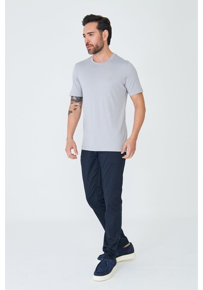 Lacivert Tencel Kumaş Yazlık Chino Erkek Pantolon Laci