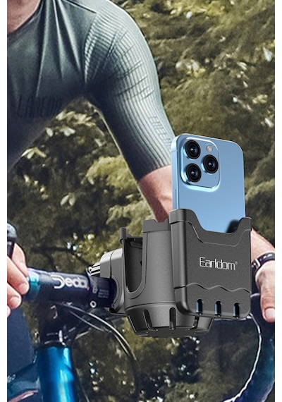 Motosiklet Bisiklet İçin Ayarlanabilir 2in1 Telefon Ve Bardak Tutucusu