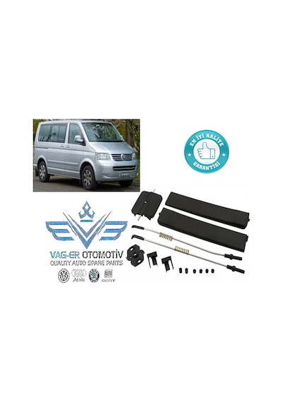 Transporter T5 2003-2009 Sürgülü Kapı Cam Mandal Teli Tamir Takım