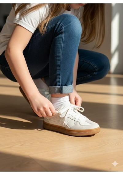 Fort Cool Berry Anatomik Rahat Cırtlı Sneaker Kız Çocuk Ayakkabı Beyaz