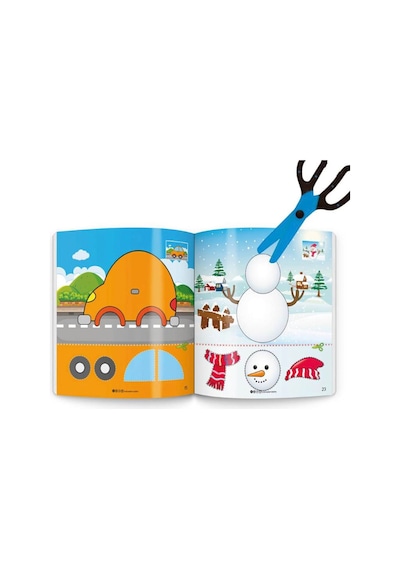 Kes Yapıştır Makaslı Set (Makas Hediyeli)