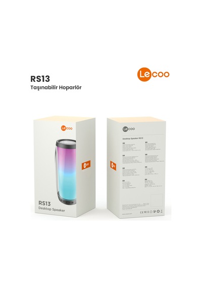 Lecoo RS13 Kablosuz 5W RGB Bluetooth/USB/SD Kart Taşınabilir Hoparlör