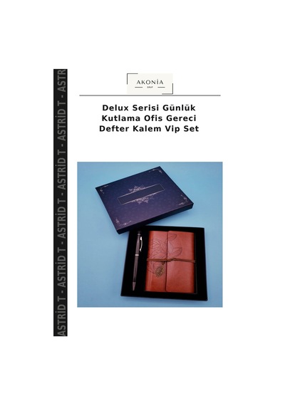 Delux Serisi Günlük Kutlama Ofis Gereci Defter Kalem Vip Set Çok Renkli