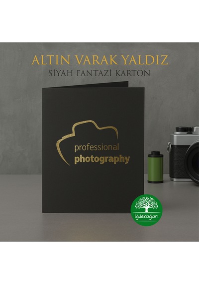 200 Adet Hazır Vesikalık Kabı / Siyah&altın