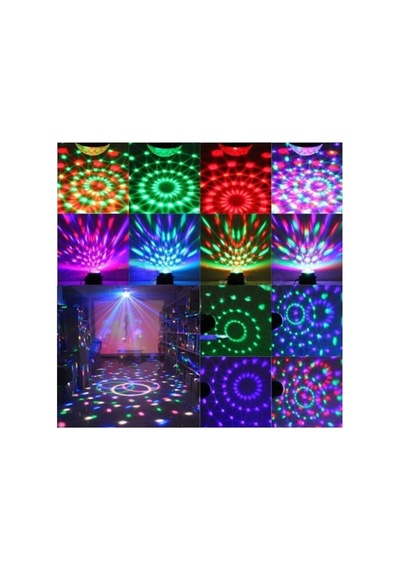 Disko Topu Rgb Ledli Bluetooth Hoparlör Sese Duyarlı -kumandalı Beyaz