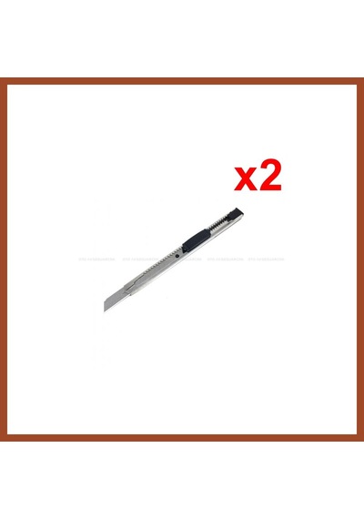 Bezos Metal Dar Maket Bıçağı İnce Falçata 9mm 2 Adet Pro