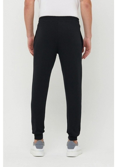 Erkek Siyah Slim Fit Dar Kesim Jogger Eşofman Altı 2 Iplik Şardonlu Rlx044513 Siyah